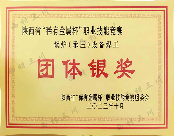 锅炉（承压）设备焊工团体银奖.jpg